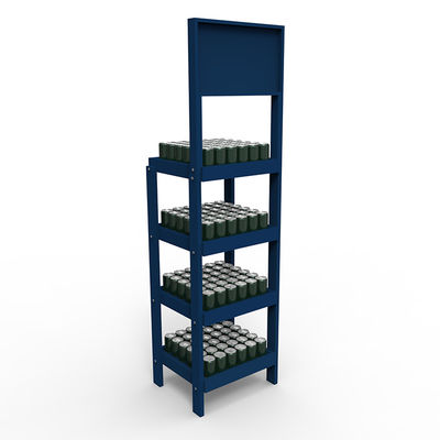 Pine Wood 5 Layers Cocktail Display Stand Rak Display dengan Roda untuk Toko Anggur