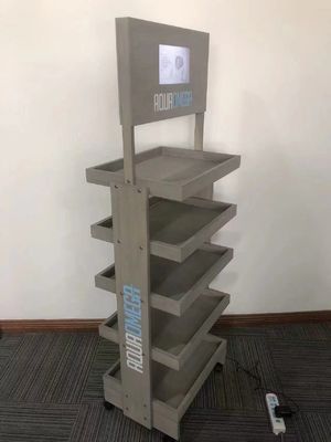 Rak pajangan botol kayu kedatangan baru untuk produk kesehatan