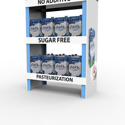 Jual Hot Floor Standing Shelf Milk Display Rack Plastic Display Stand untuk Toko Ritel