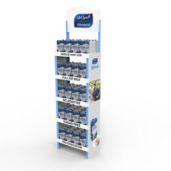 Jual Hot Floor Standing Shelf Milk Display Rack Plastic Display Stand untuk Toko Ritel