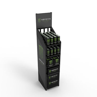 Hot Selling Supermarket Custom Metal Beverage Display Stand Dengan Logo Kustom