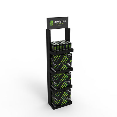 Hot Selling Supermarket Custom Metal Beverage Display Stand Dengan Logo Kustom
