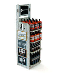 Rak Display Produk Alkohol Antik Berdiri Rak Display Vodka Antik untuk Toko Eksklusif