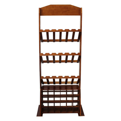 Kayu Pinus Penyimpanan Anggur Display Stand Rak Display Rak Display Anggur Kayu Alami Kapasitas 24 Botol