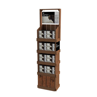 Stand Display Gaya Autolift Disesuaikan Rak Display Logam Rak Anggur Pragmatis untuk Minuman Beralkohol