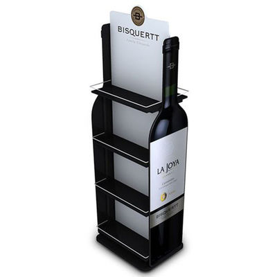 Disesuaikan Gratis Standing Wine Display Stand Rak Anggur Penyimpanan Kayu Rak Display Kayu untuk Bar