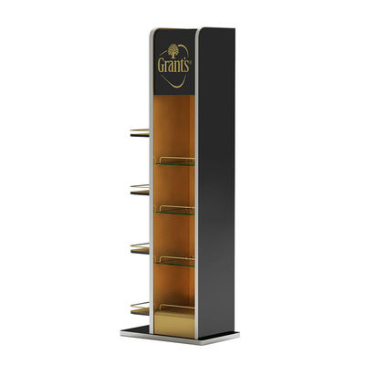 Floorstanding Wine Display Stand Beverage Drink Can Storage Rack Untuk Supermarket