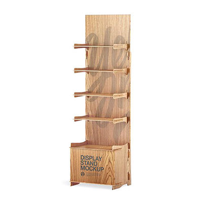 Stand Standing Standing Modern Stand Display Makanan Kayu Stand Untuk Toko Kelontong