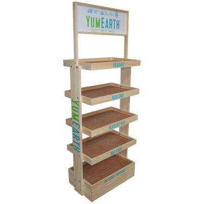 Countertop Rum Cake Display Rack Kayu Display Baskets Untuk Bakery Bakeshop