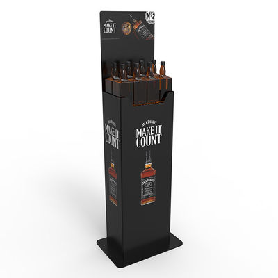 Autolift Metal Whiskey Display Stand Untuk Supermarket