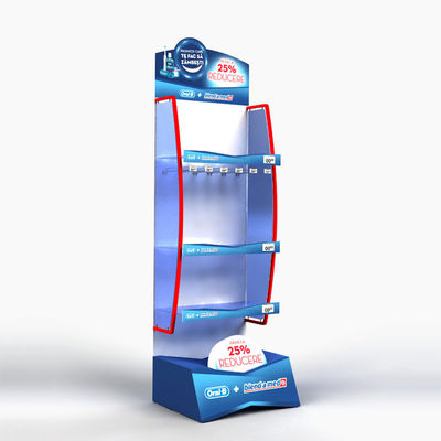 Rak Display Kosmetik Logam Demountable Rak Display Supermarket Untuk Pembalut