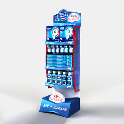 Rak Display Kosmetik Logam Demountable Rak Display Supermarket Untuk Pembalut