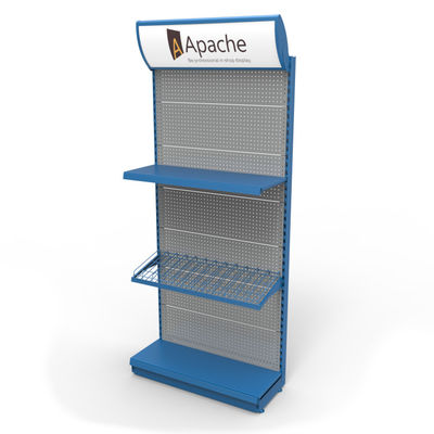 Stand Display Kosmetik Berdiri Bebas Kena Metal Pegboard Display Stand Department Store