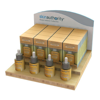 Rak Display Minyak Esensial Countertop Kayu Bambu Display Minyak Esensial Stand Boutique