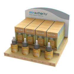 Rak Display Minyak Esensial Countertop Kayu Bambu Display Minyak Esensial Stand Boutique