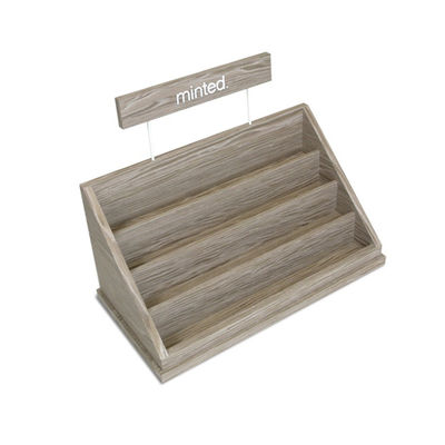 POS Jewelry Wooden Display Stand Kayu Countertop Display Organizer Boutique