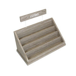 POS Jewelry Wooden Display Stand Kayu Countertop Display Organizer Boutique