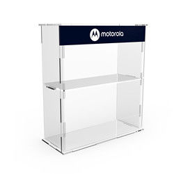 Stand Display Bening yang Dapat Diturunkan Digital Watch Custom Acrylic Stand