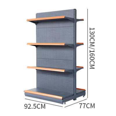 Supermarket Display Pegboard Berdiri Bebas Logam Untuk Makanan Ringan