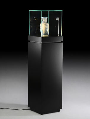16 "Perhiasan Pedestal Etalase Pedestal Display Cabinet Mengunci Laci Lampu Sorot LED