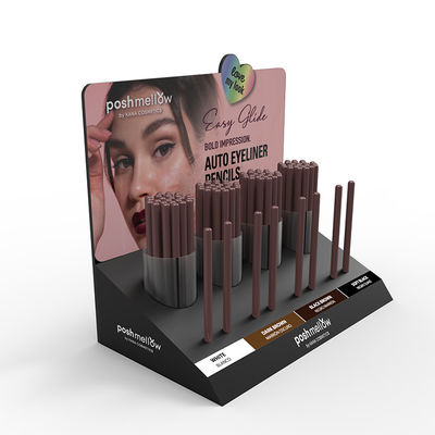 Unit Display Penghitung Pensil Eyeliner Papan Busa PVC Tampilan Produk Kosmetik Berdiri