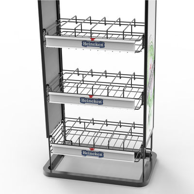 Stand tampilan bir khusus Minuman bersoda Stand tampilan logam untuk toko minuman keras