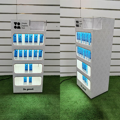 Rektangle Counter Top Acrylic Display Rack LED Display Rack Untuk Vape Products