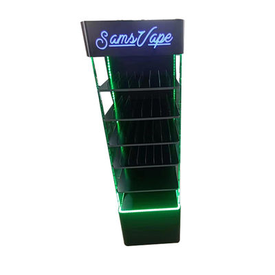 Lantai dipasang atas Acrylic Tampilan Rak LED Tampilan Stand Untuk Produk Elektronik