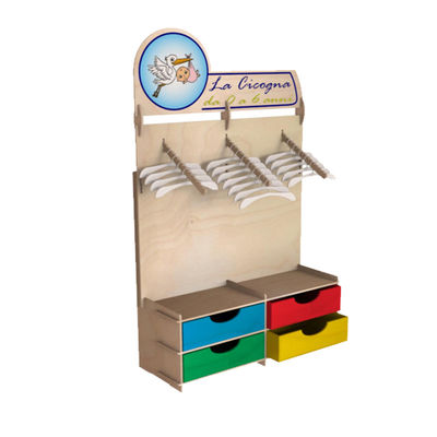 Custom Plywood Display Rack Untuk Toko Pakaian, Pakaian Dan Aksesoris Display