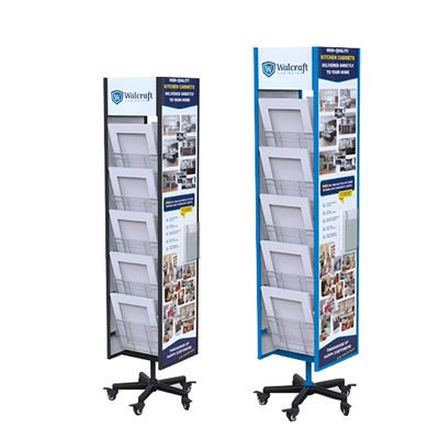 Bevis Polandia Disposable Floor Standing Metal Ceramic Tiles Display Racks Untuk Produk Supermarket