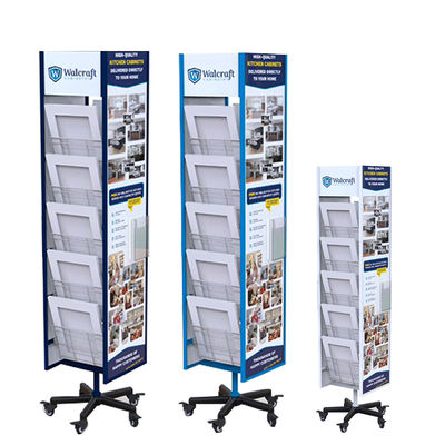 Bevis Polandia Disposable Floor Standing Metal Ceramic Tiles Display Racks Untuk Produk Supermarket